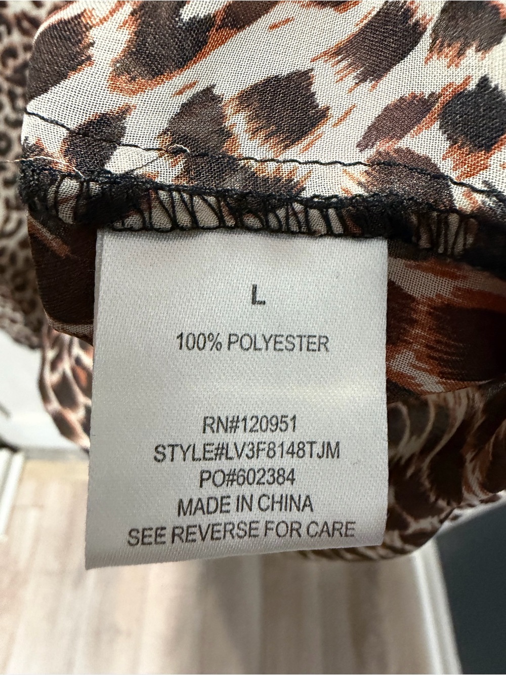 Olive & Oak Leopard Print Blouse in Black and Brown - Picture 4 of 6